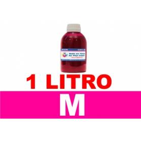 botella de litro de tinta pigmentada multiuso , color magenta