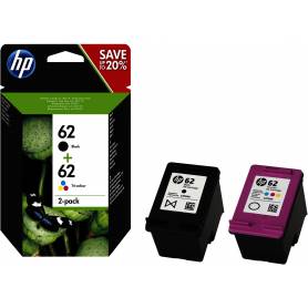 Maxi kit pro para Hp 62 recarga cartuchos tinta negro y color
