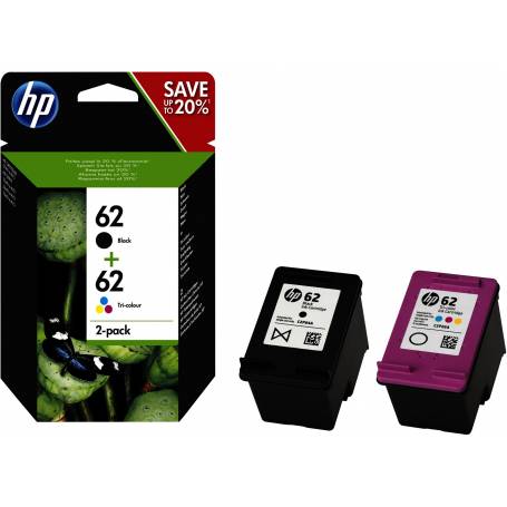 Maxi kit pro para Hp 62 recarga cartuchos tinta negro y color
