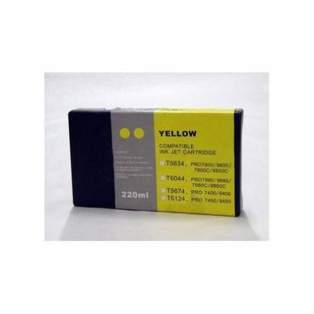 Amarillo 220ml pigmentada compatible Epson pro7400 7450 9400 9450 c13t612400 