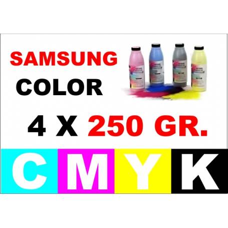 Samsung color toner a granel 4 x 250 gr. cmyk