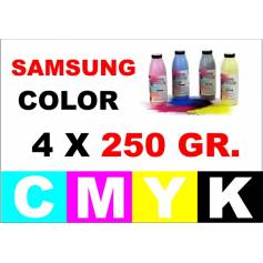 4 x 250 gr. Para Samsung color botellas tóner cmyk