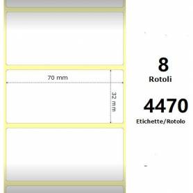 White 70x32mm,4470 Et/Rotolo Z-1000D,2.8x1.3x3 Core,8 Rolls