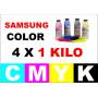 Samsung color toner a granel 4 x 1000 gr. cmyk