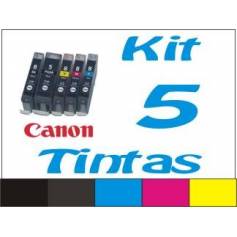 Maxi kit pro recarga cartuchos tinta para Canon pgi 550 cli 551 5 tintas