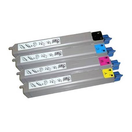 4 cartuchos toner reciclados Oki C9600 C9650 C9800 C9850 CMYK