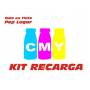 6 recargas toner Oki ES8451 ES8461 mfp 3 botellas cmy brillo de 500 g.