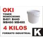 Oki toner monocromo B411 B431 B430 B440 MB460 formato industrial 4 Kg.
