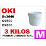 Oki toner color ES3640 C9600 C9800 C910 MAGENTA formato industrial 3 Kg.
