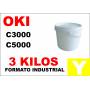Oki toner color C5000 C8000 C700 C800 AMARILLO formato industrial 3 Kg