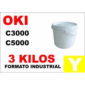 Oki toner color C5000 C8000 C700 C800 AMARILLO formato industrial 3 Kg