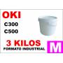 Oki toner color series C300 C500 MAGENTA formato industrial 3 Kg