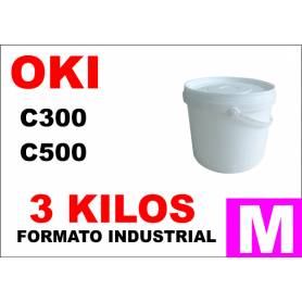 Oki toner color series C300 C500 MAGENTA formato industrial 3 Kg