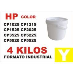 Hp toner series CP1000 - CP5000 AMARILLO formato industrial 4 Kg