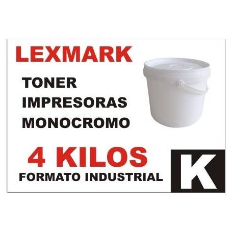Lexmark toner monocromo universal formato industrial 4 Kg