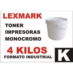 Lexmark toner monocromo universal formato industrial 4 Kg