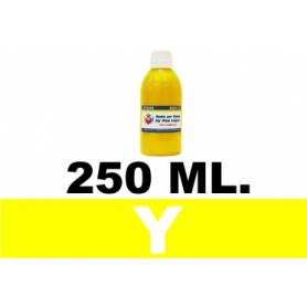 250 ml. tinta amarilla colorante para cartuchos HP