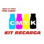 Lexmark C510 color recargas de toner, 4 botellas KCMY