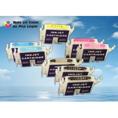 T0341 T0342 T0343 T0344 T0345 T0346 T0347 cartuchos recargables Epson photo 2100 2200