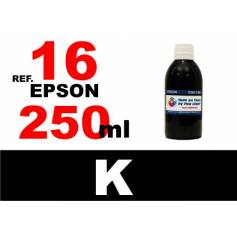 Para cartuchos Epson 16 16 xl botella 250 ml. tinta compatible negra