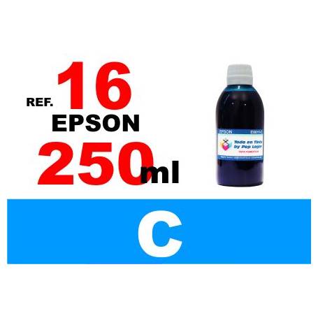 Epson 16, 16 XL botella 250 ml. tinta cian