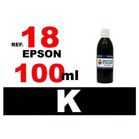 Epson 18, 18 XL botella 100 ml. tinta negra