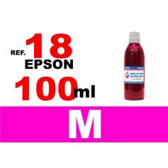 Para cartuchos Epson 18 18 xl botella 100 ml. tinta compatible magenta 