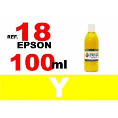 Para cartuchos Epson 18 18 xl botella 100 ml. tinta compatible amarilla