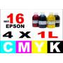 Epson 16, 16 XL pack 4 botellas 1 L. CMYK