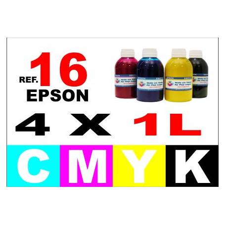 Epson 16, 16 XL pack 4 botellas 1 L. CMYK
