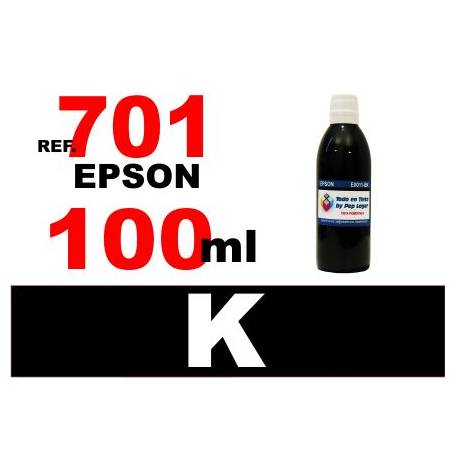 Epson 701, 701 XL botella 100 ml. tinta negra