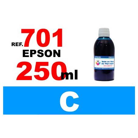 Epson 701, 701 XL botella 250 ml. tinta cian