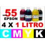 Epson 55, 55 XL pack 4 botellas 1 L. CMYK