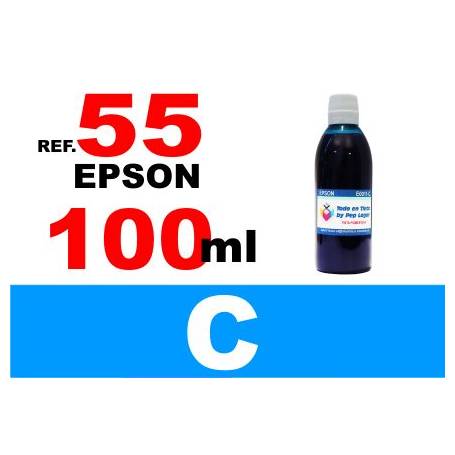 Epson 55, 55 XL botella 100 ml. tinta cian