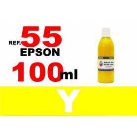 Epson 55, 55 XL botella 100 ml. tinta amarilla