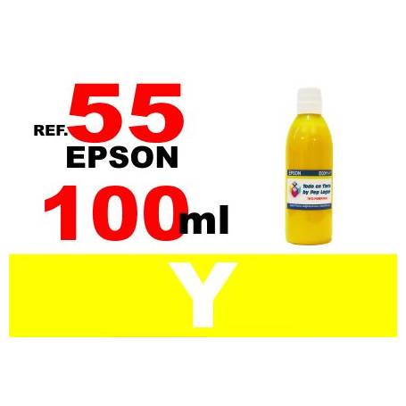 Epson 55, 55 XL botella 100 ml. tinta amarilla