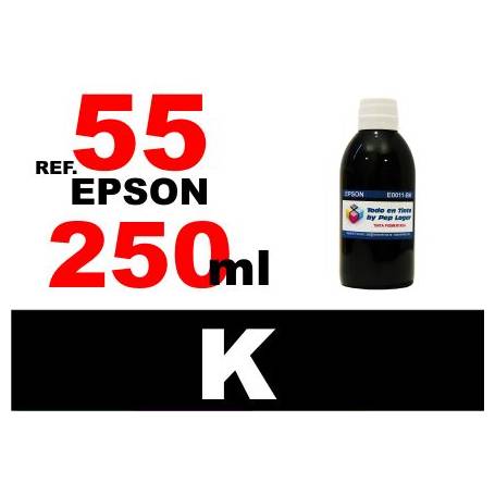 Epson 55, 55 XL botella 250 ml. tinta negra