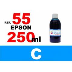 Epson 55, 55 XL botella 250 ml. tinta cian