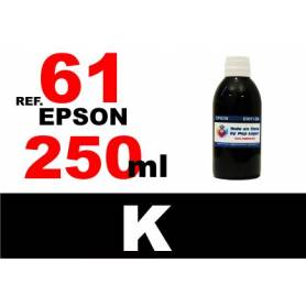 Epson 61, 61 XL botella 250 ml. tinta negra