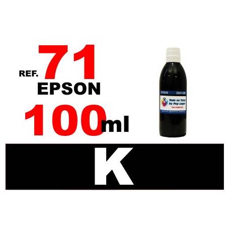 Epson 71, botella 100 ml. tinta negra