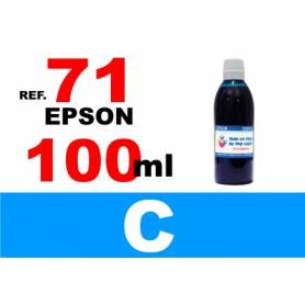 Epson 71, botella 100 ml. tinta cian