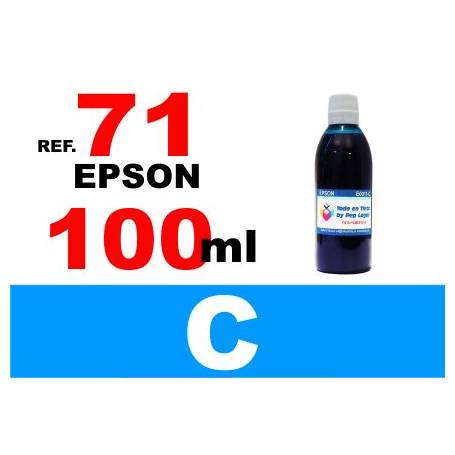 Epson 71, botella 100 ml. tinta cian