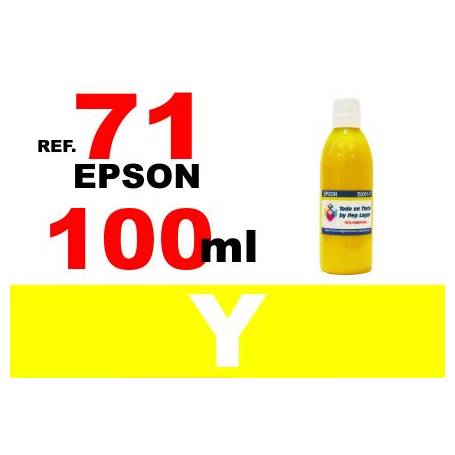 Epson 71, botella 100 ml. tinta amarilla