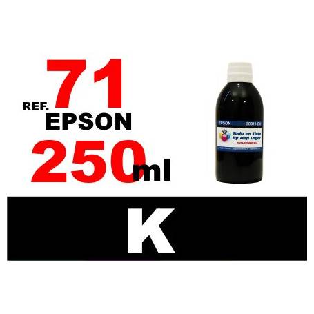 Epson 71, botella 250 ml. tinta negra