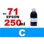 Epson 71, botella 250 ml. tinta cian