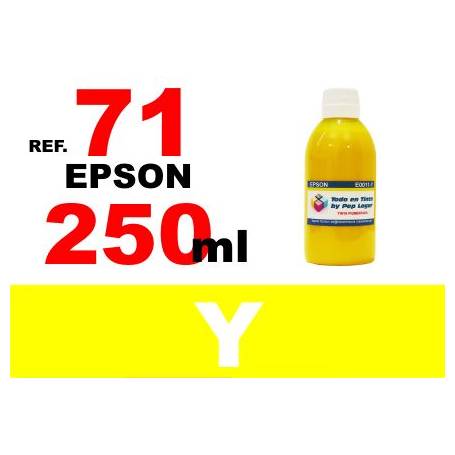 Epson 71, botella 250 ml. tinta amarilla