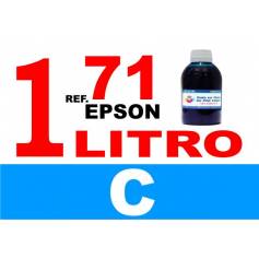 Epson 71, botella 1 L tinta cian