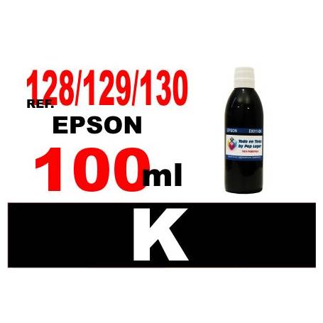 Epson 128, 129, 130 botella 100 ml. tinta negra