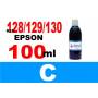 Epson 128, 129, 130 botella 100 ml. tinta cian