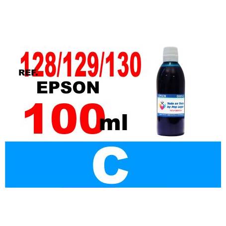 Epson 128, 129, 130 botella 100 ml. tinta cian